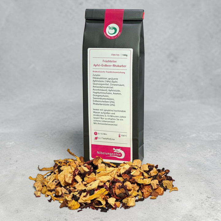 Früchtetee Apfel - Erdbeer - Rhabarber