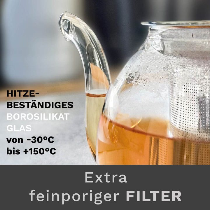 Glas Teekanne "hoch" 1,5L