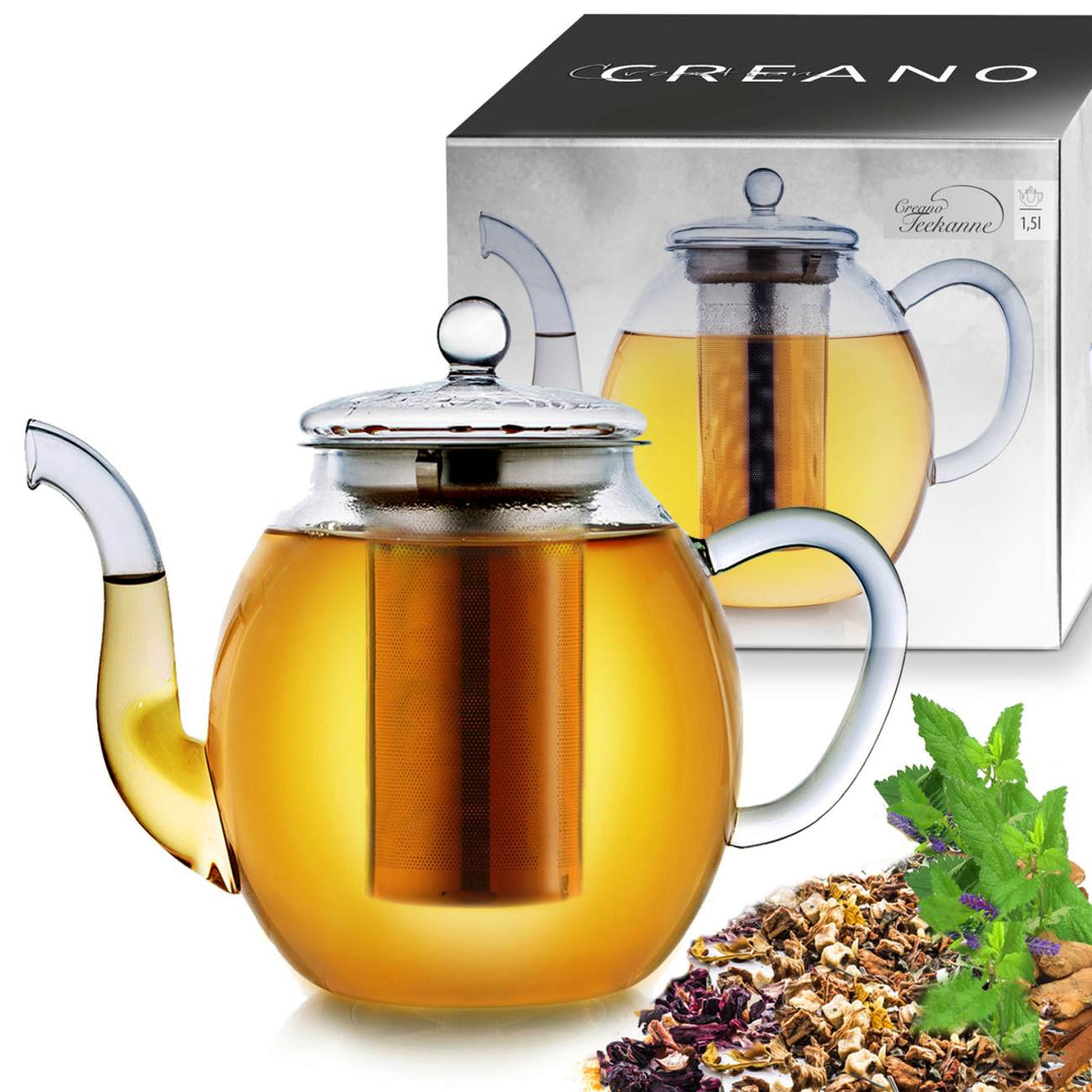 Glas Teekanne "hoch" 1,5L
