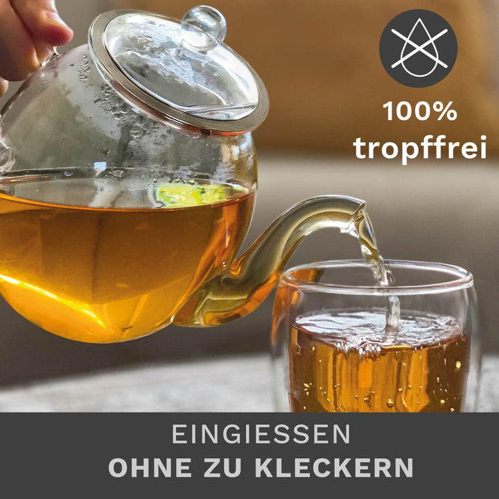Glas Teekanne "hoch" 1,5L