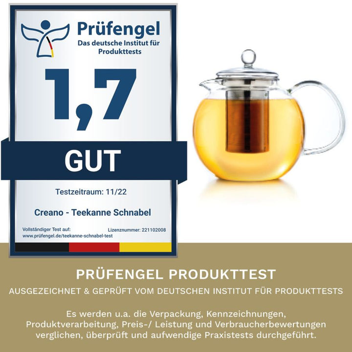 Glas Teekanne "Schnabel" 0,85 Liter