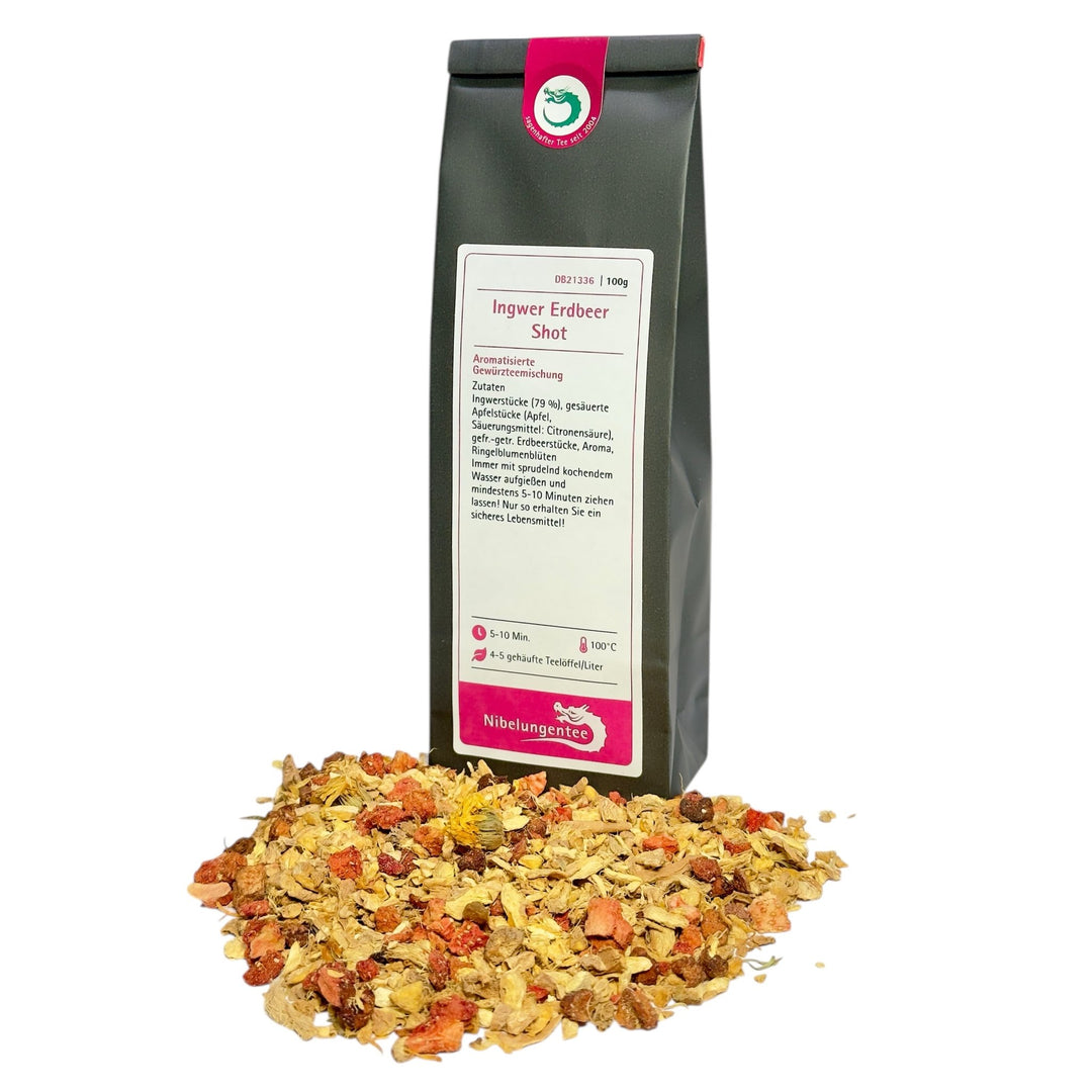 Ingwer Erdbeer Shot
