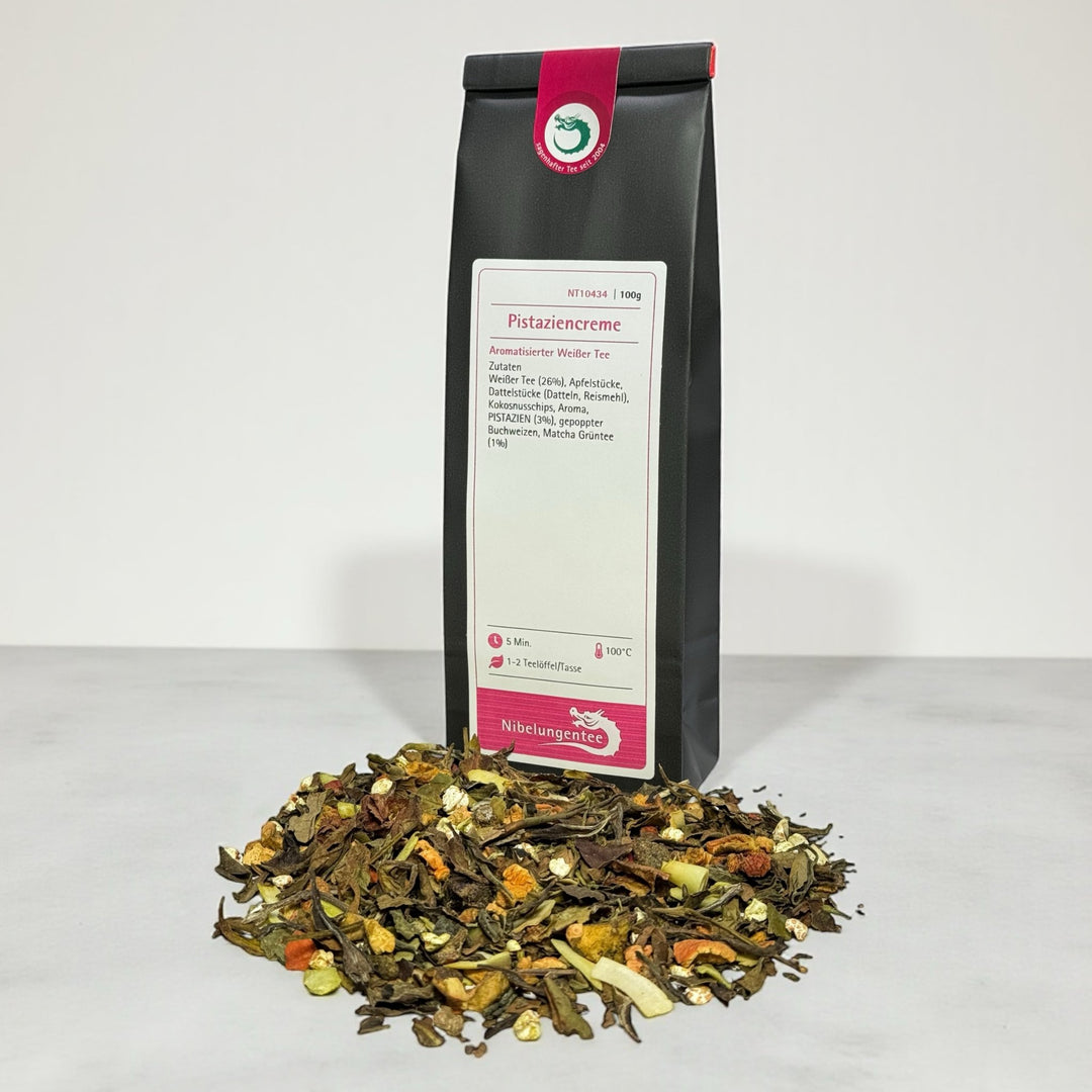 Weißer Tee Pistaziencreme